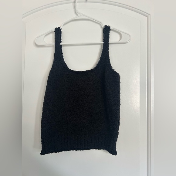 SKIMS Onyx Black Cozy Knit Bouclé Tank Top - S/M - Picture 5 of 8